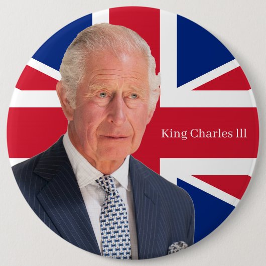 Rond 15,2 Cm Badge King Charles (Devant)
