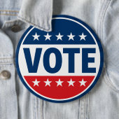 Rond 15,2 Cm Conception de badge de campagne VOTE Bold (En situation)