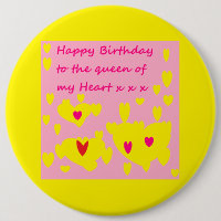 Grand badge avec voeux d'anniversaire