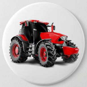 Rond 15,2 Cm Image du tracteur pour le badge colossal-rond