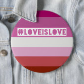 Rond 15,2 Cm #LoveIsLove hashtag badge (En situation)
