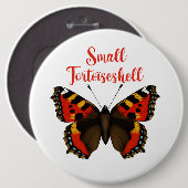 Rond 15,2 Cm Petite tortue papillon Badge ronde (Devant & derrière)
