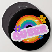 Rond 15,2 Cm Queer. LGBT+Pride. Badge (Devant & derrière)
