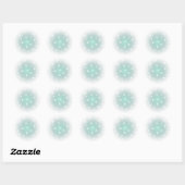 ROND 1,5 PO STICKER SNOWFLAKE (Feuille)
