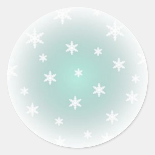 ROND 1,5 PO STICKER SNOWFLAKE (Devant)
