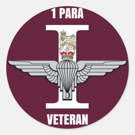 Rond 1 Sticker du cercle vétéran du régiment de parachu (Devant)