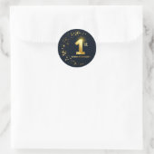 Rond 1er Anniversaire Classic Round Sticker (Sac)