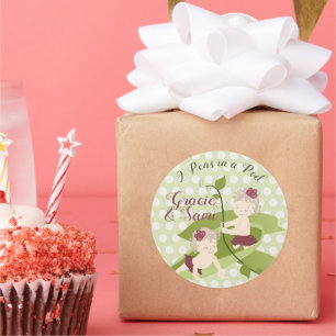 Rond 1er Anniversaire ou Sticker Baby shower Party