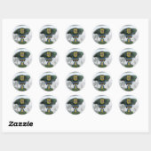 Rond 1re Special Forces Green Berets flash Sticker (Feuille)