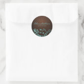 Rond 232 Linge Salon spa sticker bleu brun (Sac)