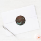 Rond 232 Linge Salon spa sticker bleu brun (Enveloppe)