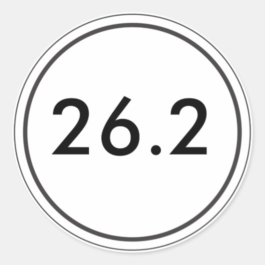 Rond 26.2 Sticker blanc (Devant)