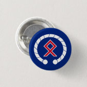 Rond 2,50 Cm Badge Anglo-Celtique britannique - Torc & Rune (Devant & derrière)