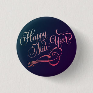 Rond 2,50 Cm Badge calligraphique 2026 Nouvel An