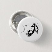 Rond 2,50 Cm Badge de chiot joyeux (Devant & derrière)