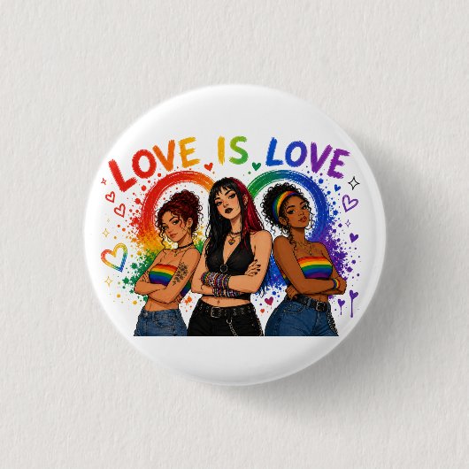 Rond 2,50 Cm Badge de fierté inclusive (Devant)
