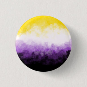 Rond 2,50 Cm badge de fierté non binaire