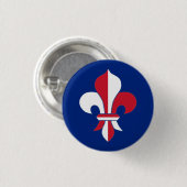 Rond 2,50 Cm Badge de Fleur de Lis (Devant & derrière)