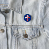 Rond 2,50 Cm Badge de Fleur de Lis (En situation)