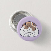 Rond 2,50 Cm Badge de Lapin Drôle (Devant & derrière)