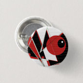 Rond 2,50 Cm Badge d'observation oculaire rouge (Devant & derrière)