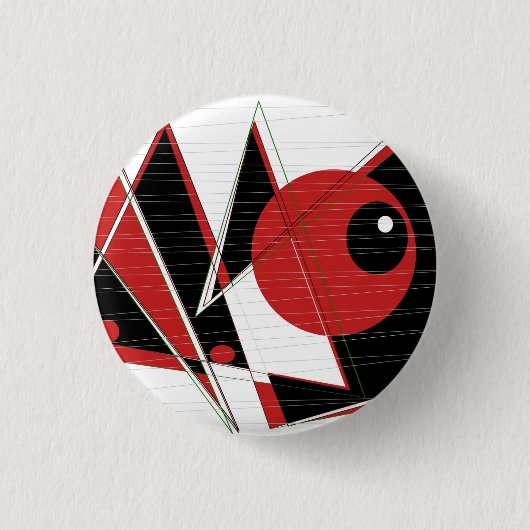 Rond 2,50 Cm Badge d'observation oculaire rouge (Devant)
