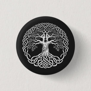 Rond 2,50 Cm Badge du bouton Arbre de vie