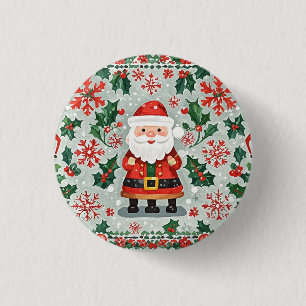 Rond 2,50 Cm Badge du bouton de Noël