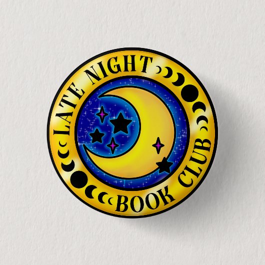Rond 2,50 Cm Badge du club de lecture de nuit (Devant)