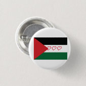Rond 2,50 Cm Badge du drapeau palestinien (Devant & derrière)