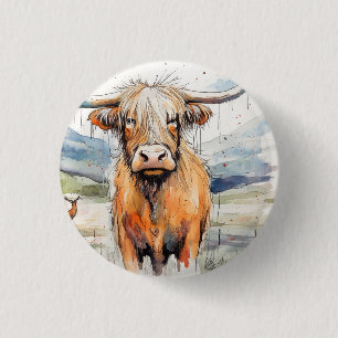 Rond 2,50 Cm Badge/épingle/bouton de vache, badge de vache des