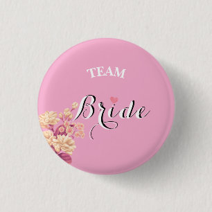 Rond 2,50 Cm Badge Équipe de la mariée bouton