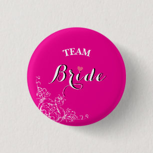 Rond 2,50 Cm Badge Équipe de la mariée bouton