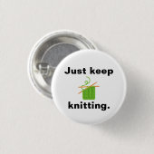 Rond 2,50 Cm badge "Gardez le tricot" (Devant & derrière)