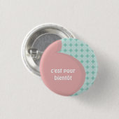 Rond 2,50 Cm Badge grossesse c'est pour bientôt (Devant & derrière)