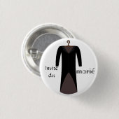 Rond 2,50 Cm Badge invité du marié (Devant & derrière)