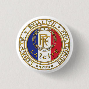 Rond 2,50 Cm badge laïc français