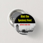 Rond 2,50 Cm Badge nominatif de thème d'interdiction d'années (Devant & derrière)