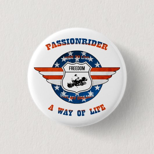 Rond 2,50 Cm Badge PassionRider (Devant)