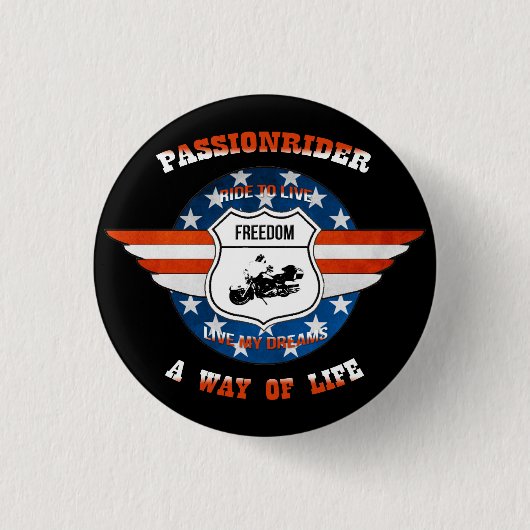 Rond 2,50 Cm Badge PassionRider (Devant)
