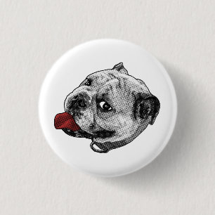 Rond 2,50 Cm Badge Point Rouge