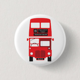 Rond 2,50 Cm Badge Red London Bus