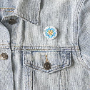Rond 2,50 Cm Badge Semaine Mondiale sans Enfants multi fleurs (