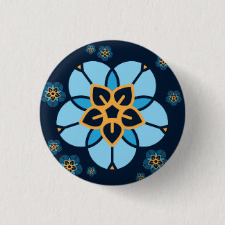 Rond 2,50 Cm Badge Semaine Mondiale sans Enfants multi fleurs (