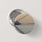 Rond 2,50 Cm Badge Sunset Du Nil Du Fleuve (Devant & derrière)