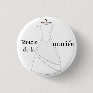 Rond 2,50 Cm Badge témoin de la mariée