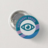 Rond 2,50 Cm Badge Visionnaire - Bouton (Devant & derrière)
