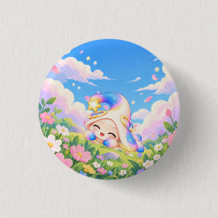 Rond 2,50 Cm Badge Zessi dans les Fleurs — Sieste Magique Paste