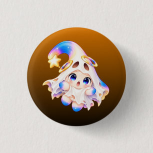 Rond 2,50 Cm Badge Zessi Fantôme - Collection Halloween