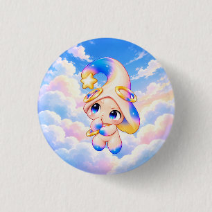 Rond 2,50 Cm Badge Zessi Songeur — Petit Nuage Magique Pastel
